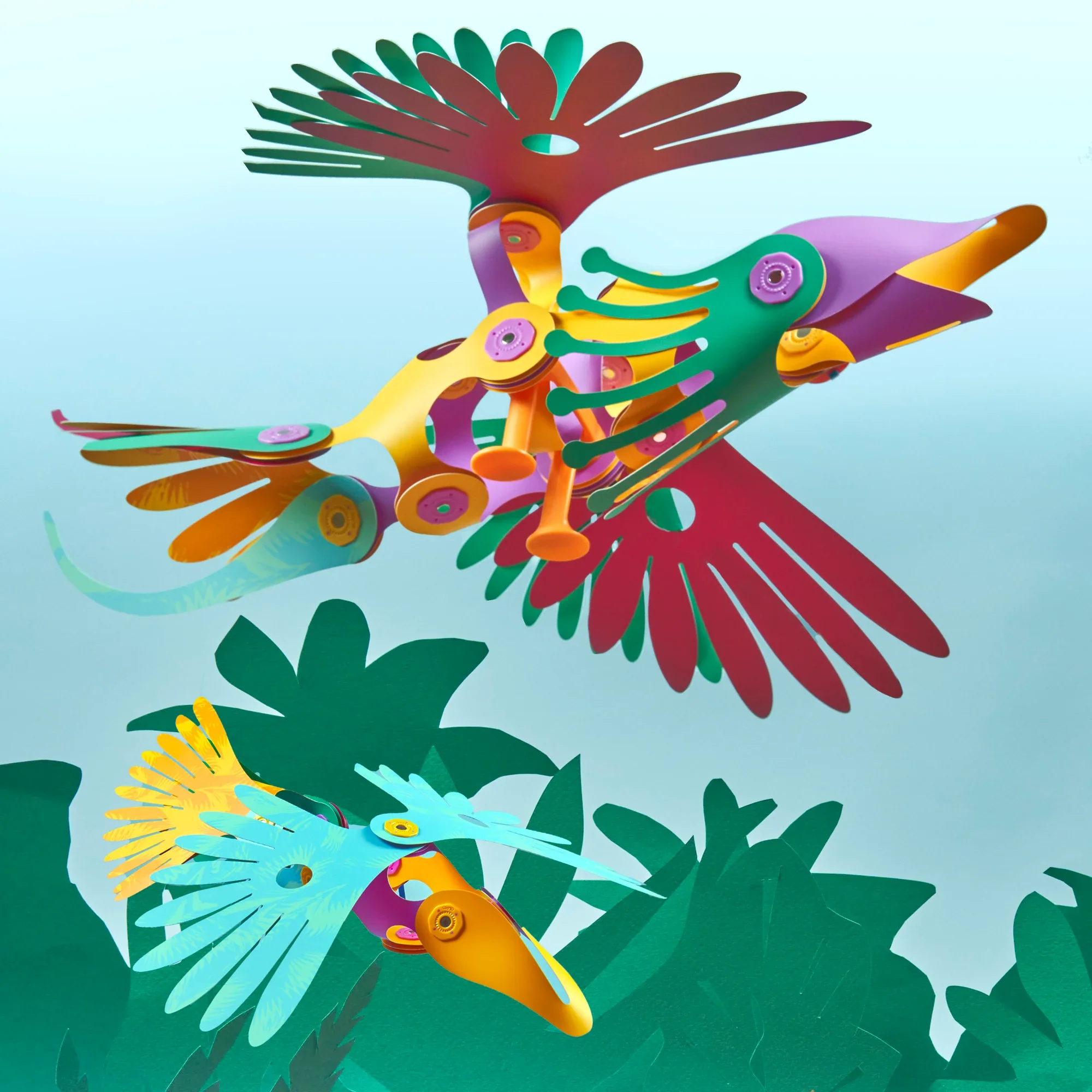 משחק הרכבה | Clixo Tropical Birds Pack - Image 3