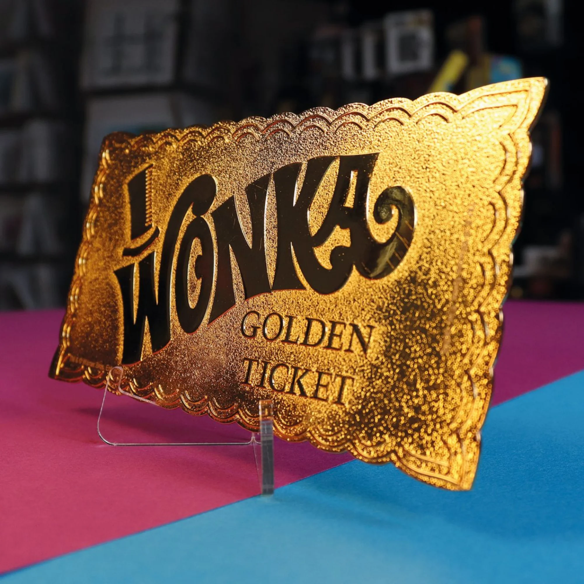 רפליקה | Willy Wonka and the Chocolate Facotry Collector's Edition Replica Golden Ticket - Image 5