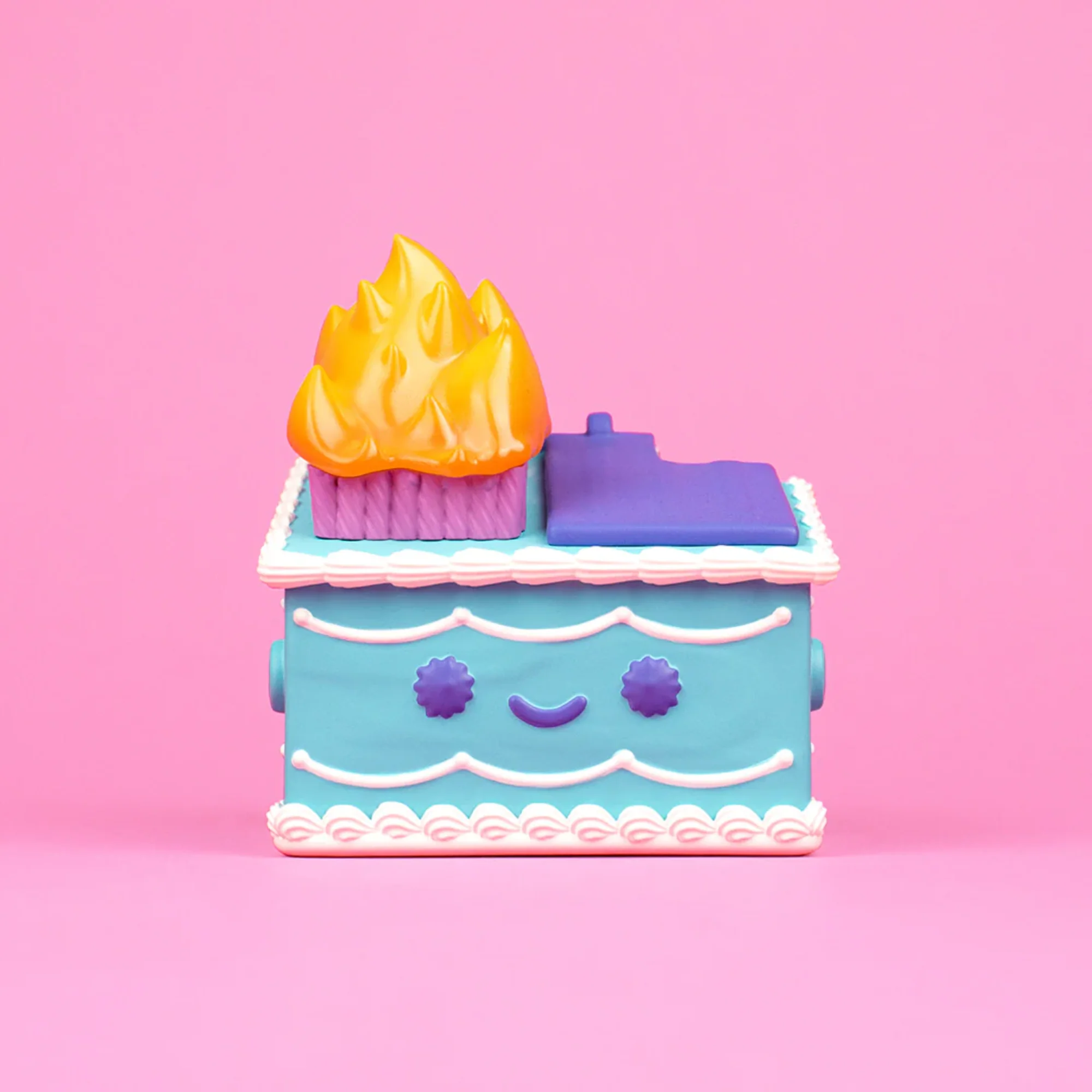 בובת אספנות | מהדורה מוגבלת - Birthday Cake Dumpster Fire Vinyl Figure - Image 2