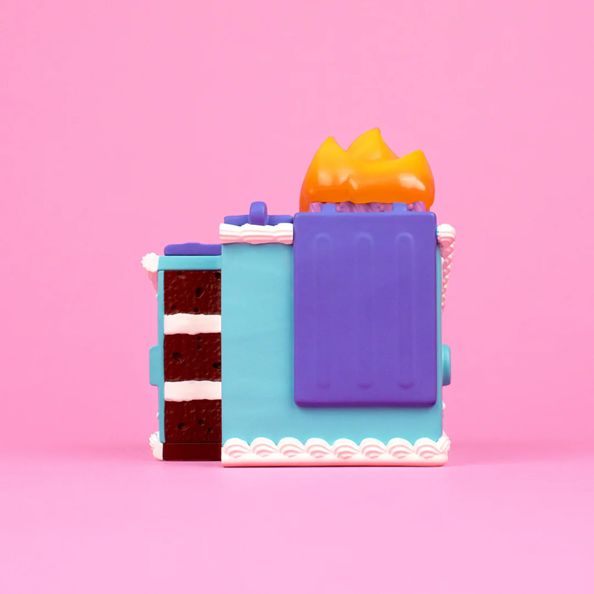 בובת אספנות | מהדורה מוגבלת - Birthday Cake Dumpster Fire Vinyl Figure - Image 6