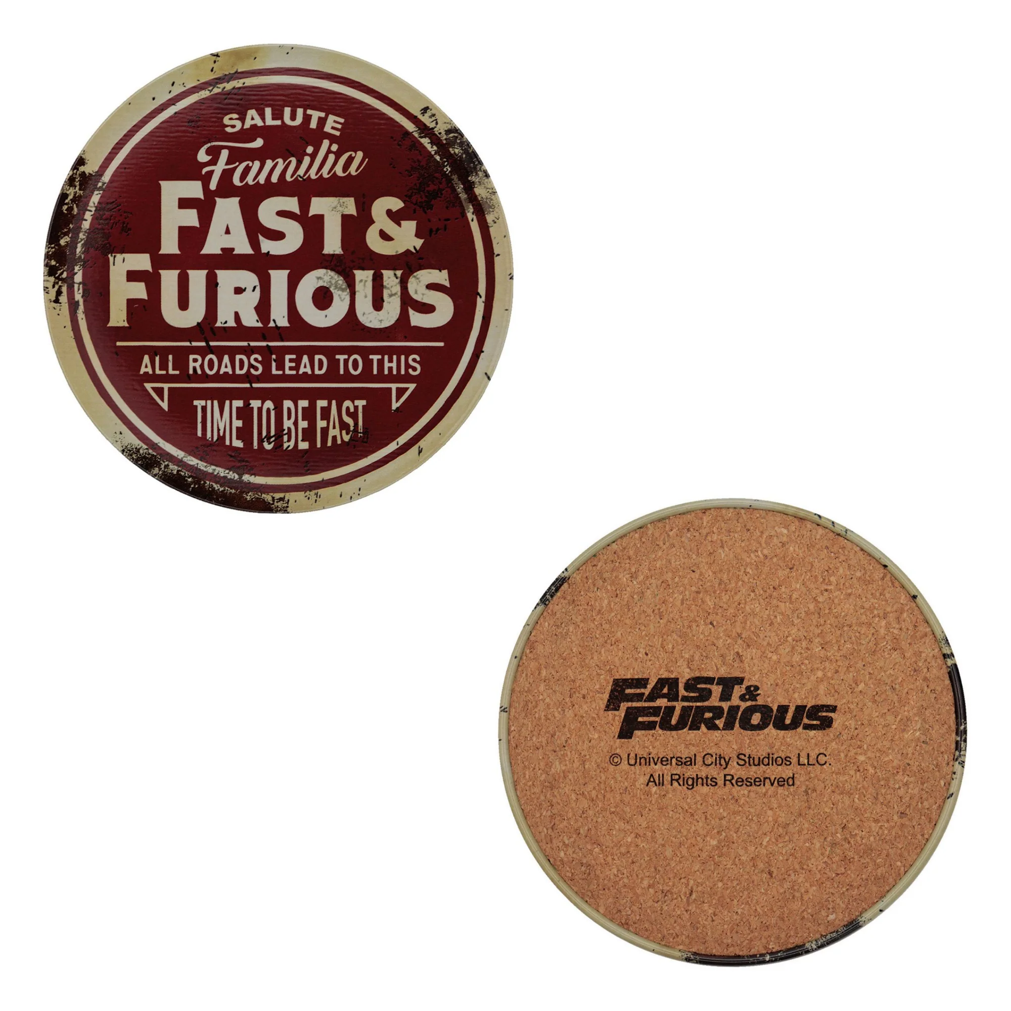 סט תחתיות לכוסות | Fast & Furious Set of 4 Vintage Style Coasters - Image 4