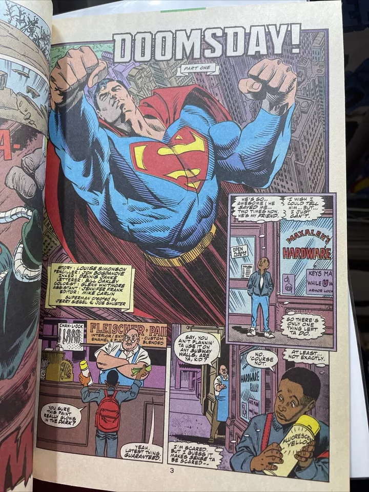 Superman The Man Of Steel #18 1st Print | יד שניה - 1992 - Image 3